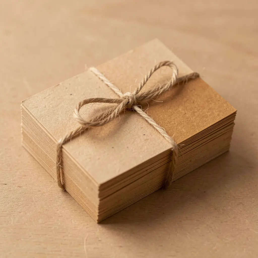 Stack of standard business cards